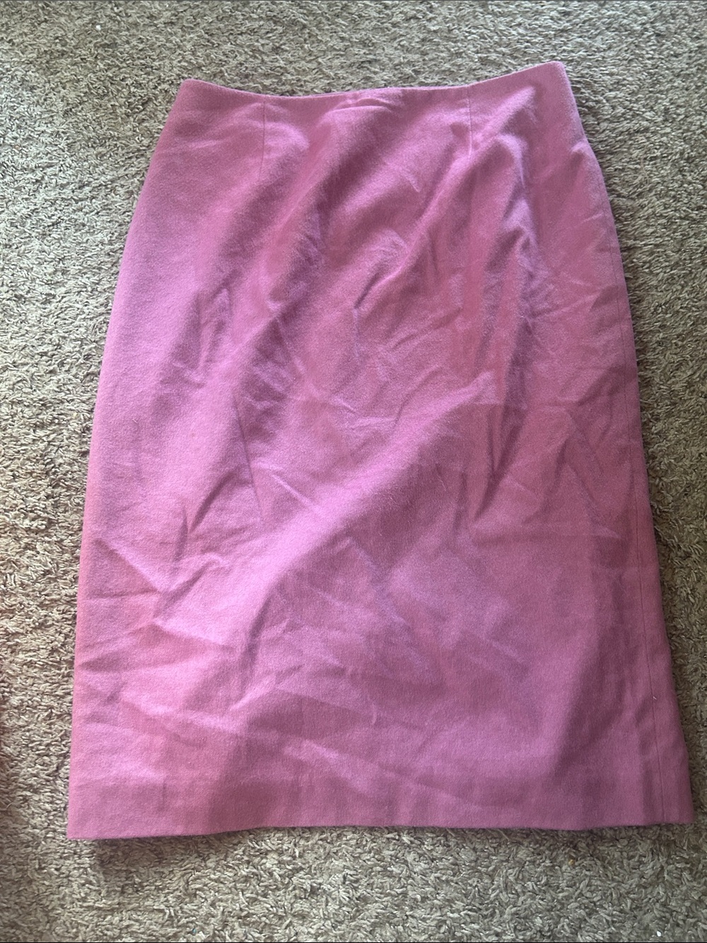 Ann Taylor Classic Straight wool Pink Women's Skirt